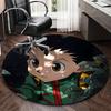 1 stuks Anime Cartoon Ontwerp Rond Tapijt Kantoorstoelmat, Antislip Tapijt voor Huisdecoratie