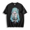 T-shirt Hatsune Miku Clin d'œil espiègle - Charmant Flair Anime T-shirt Unisexe