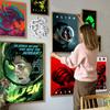 Alien Movie Movie Sticky Posters Retro Kraft Paper Sticker DIY Room Bar Cafe Aesthetic Art Wall Painting