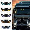 Wireless Solar LED Car Light Suction Cup Devil Eyes Car Light New Car Warning Light