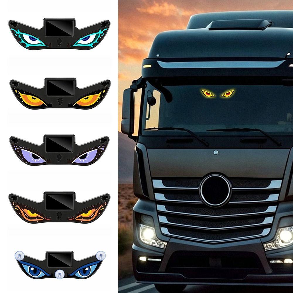 Wireless Solar LED Car Light Suction Cup Devil Eyes Car Light New Car Warning Light