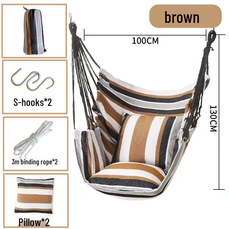 College Dorm Hanging Chair, Hammock & Rocking Basket for Indoors/Outdoors