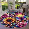 1pc Office Carpet Chair Mats Colorful Floral Fantasy Perfect for Decorating Office Chairs, Living Rooms, Or Bedrooms