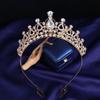 Princess Elegant Queen Baroque Rhinestone Tiara Wedding Hair Accessories Crystal Crown Bride Crown