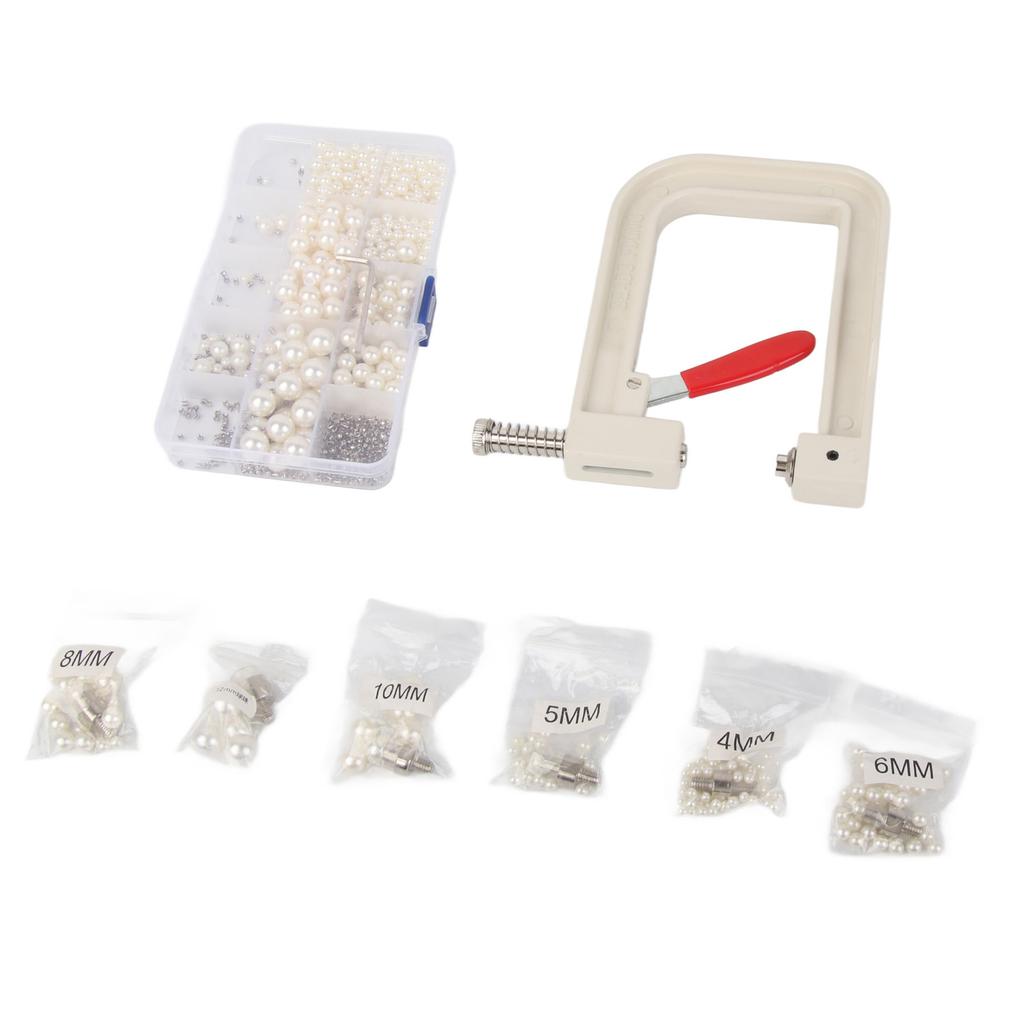 Pearl Setting Machine Kit with Hand Press Machine Pearls Accurate Positioning Manual Pearl Setting Machine for DIY