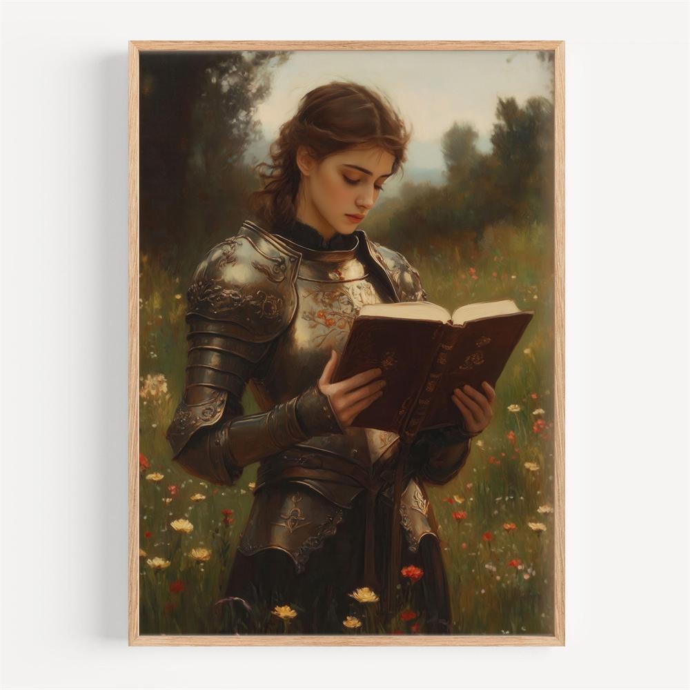 Victorian Woman Reading Art Print Poster Dark Academia Library Decor Elegant Lady With Book Decor Canvas Painting Bedroom Decor