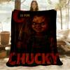 1pc Horror Doll Outdoor Blanket Lightweight Flannel, Soft & Warm, All Season Use for Sofa, Outdoor, Camping, Living Room, Office, Chair