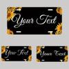 Custom Text Sunflower Metal Aluminum License Plate | 5.91x11.81 Inch, for Home/Office/Garage Decor