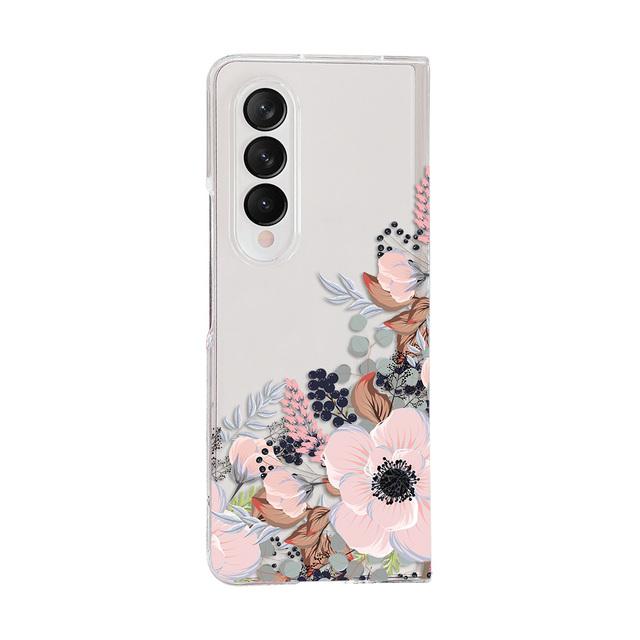 

Чохол для Samsung Galaxy Z Fold 4 3, браслет із розписом птахів, прозорий протиударний твердий чохол для Samsung Zfold4 Fold3 For Samsung Z Fold 4