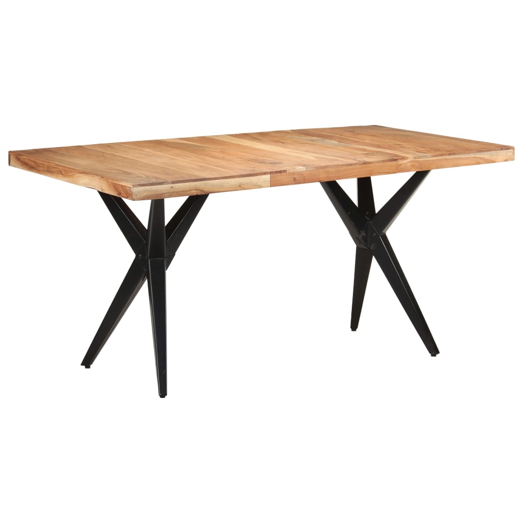 Dining Table 160x80x76 Cm Solid Acacia Wood