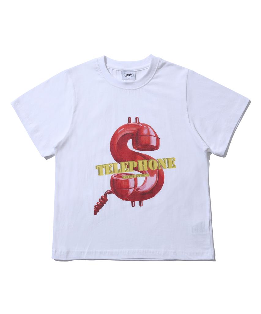 Sseochi410 Telephone Crop Top White