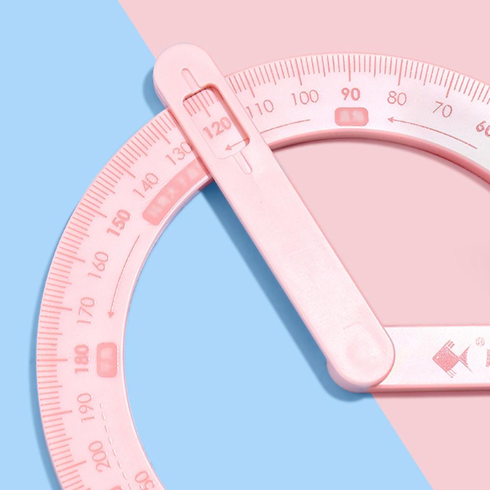 1PC 360 graus atividade transferidor estudante ângulo leitor ensino auxílios ângulo reto e desenho agudo papelaria