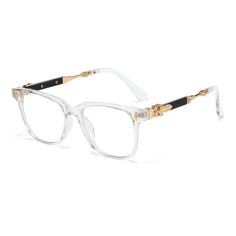 European and American new retro flat glasses women's high-end sense light luxury Sven business square glasses men's anti-blue frames