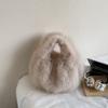 Women's Plush Handbag Solid Color Shoulder Bag