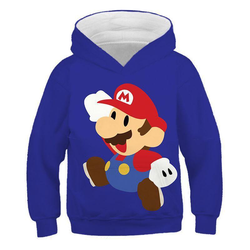 Super Mario Brothers Mario Children's Versatile Sweater Cosplay Spring and Autumn Anime Hoodie Jacket Men