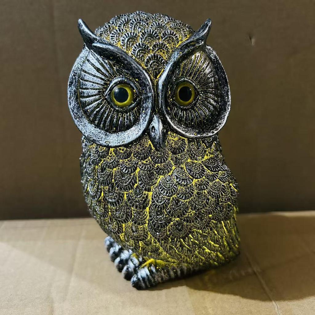 Cute Owl Resin Ornaments: Handmade Garden & Home Decor