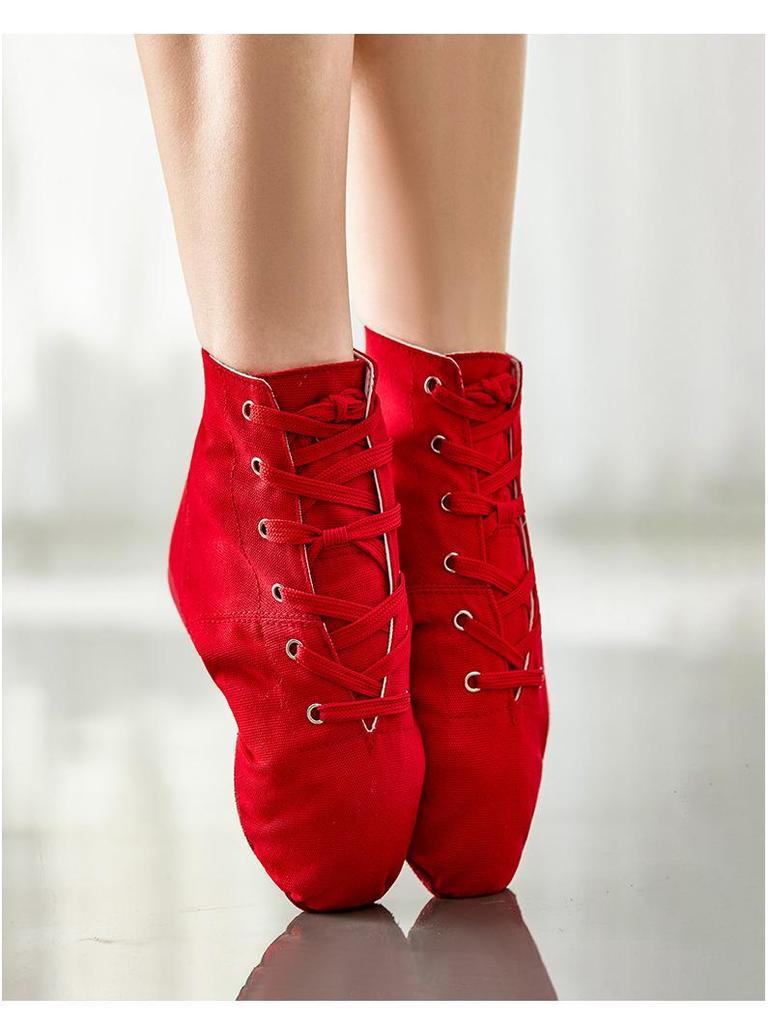 High-Top Canvas Dance Shoes for Adults & Children - Jazz, Yoga, Ballet
