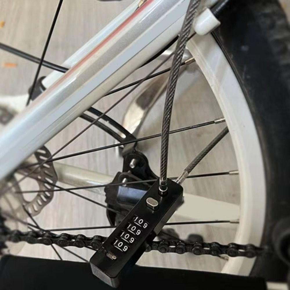 Resettable Code Long Rope Cable Lock Thickened Wire Password Lock Bicycle Locker