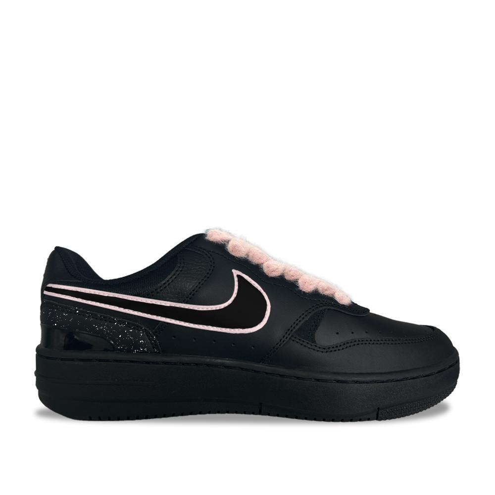 Nike Gamma Force Velvet Edge Orbit Synthetic Leather Low top Skateboard Shoes Women's Black HQ1674-001(team1544-)