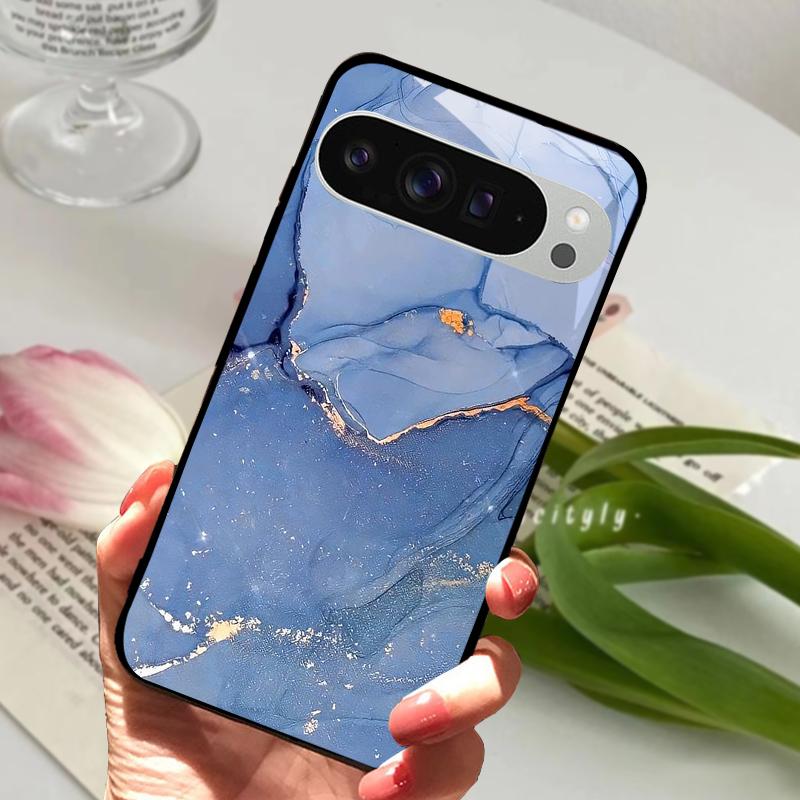 For Google Pixel 9 Pro XL Case Pixel9 Cute Animal Tempered Glass Phone Cover For GOOGLE PIXEL 9A Glass Protective Fundas Cases