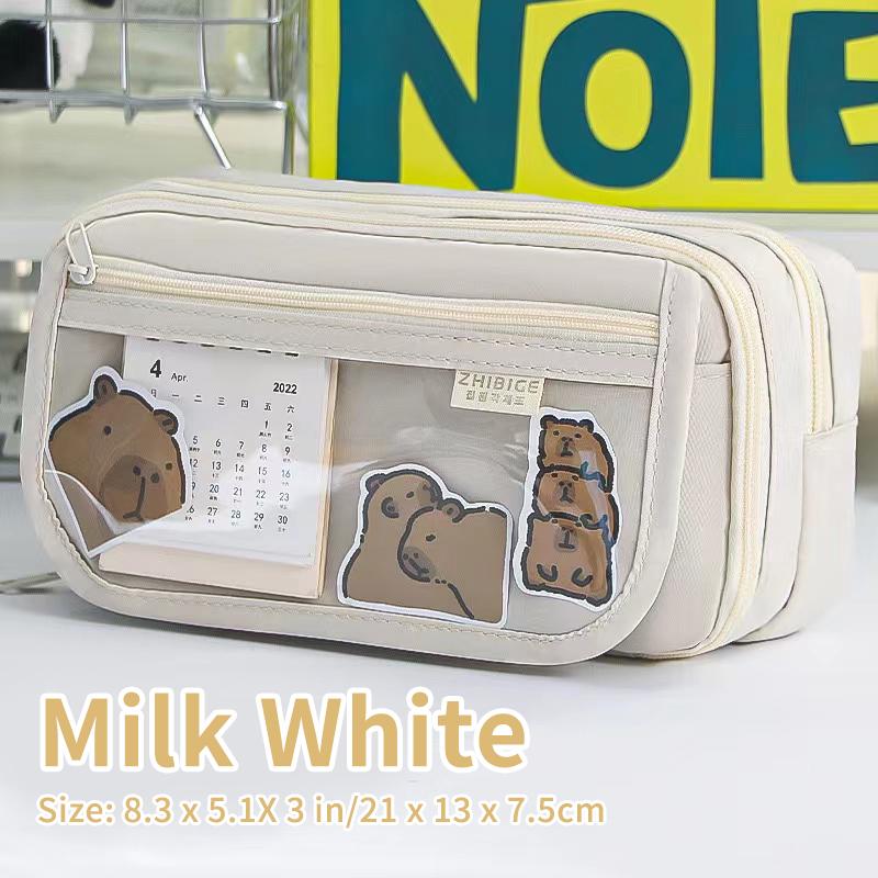 Transparent Pencil Case for Girls New Large Capacity Pencil Case for Junior High School and Elementary School Students High Appe