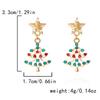 1 Pair of Christmas Earrings Christmas Tree Stud Fashion Pendant Earrings, Women's Sweet Santa Claus Bell Tassel Chain Unique Cute Exquisite Earrings