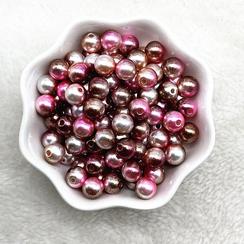 NEW 4/6/8/10mm Round Acrylic Pearl Beads Loose Spacer Beads for Jewelry Making DIY Necklace Bracelet Accessories