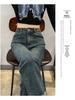 Women's High-Waisted Slim-Fit Straight-Leg Jeans - Petite Cropped Cigarette Pants for Autumn/Winter 2024