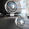 360° Rotation Dual Head Car Fan 3 Speeds USB Powered For Back Seat Air Cooling Heating Cooling & Vents HVAC Systems & Parts