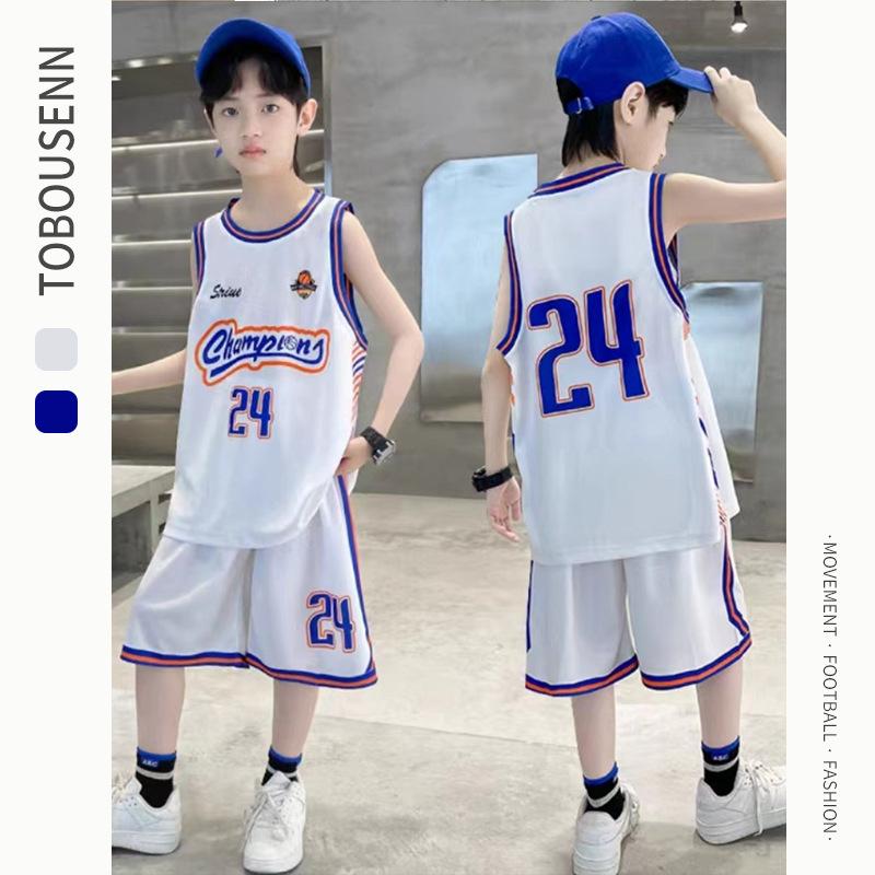 Summer new men's and children's basketball suit outdoor women's sports training quick-drying jersey short-sleeved shorts two-piece set
