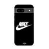 Cover per telefono - MANIACASE - Google Pixel 8a - Silicone TPU - Nero - Logo Nike bianco