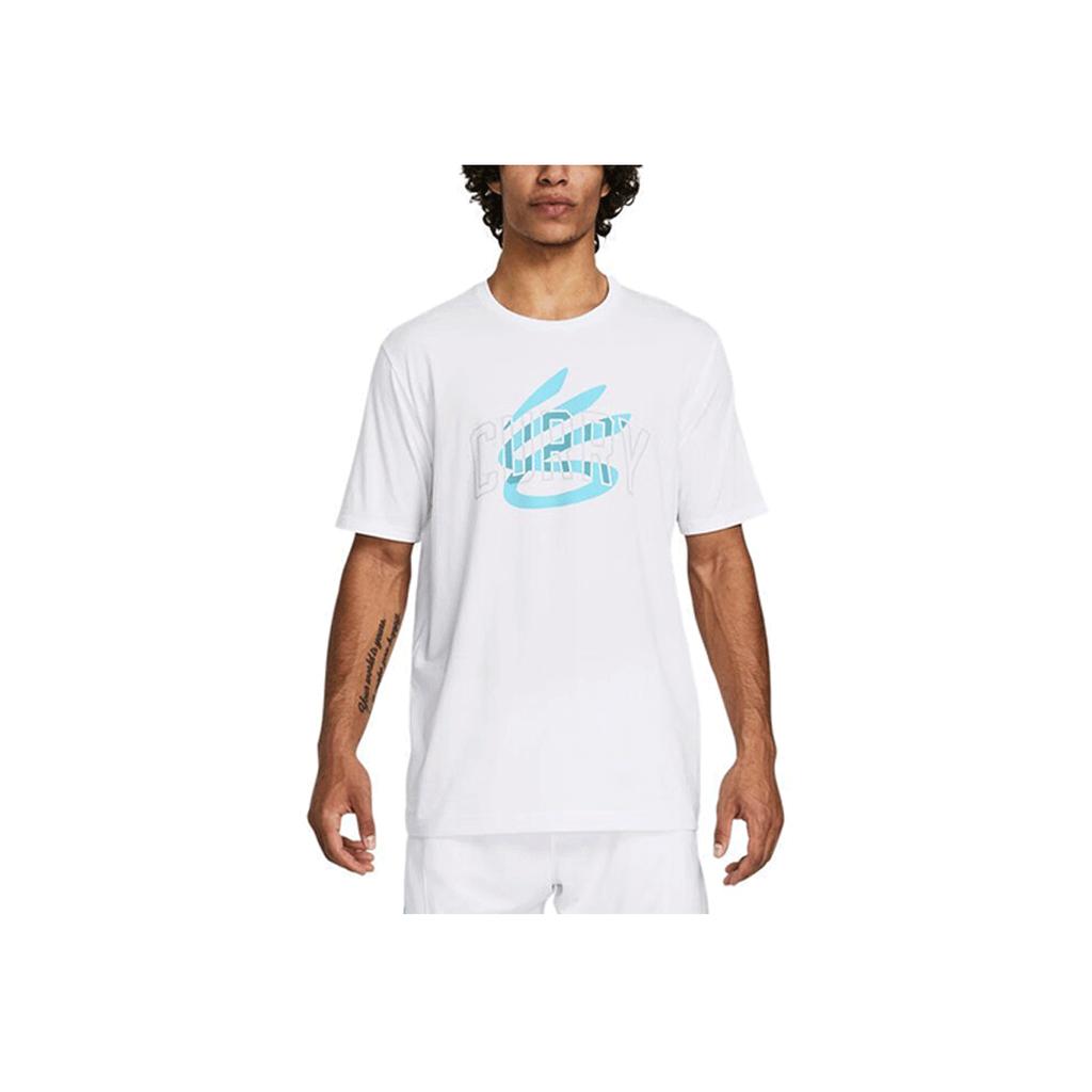 Under Armour Soft Comfortable Lightweight Short Sleeve Vintage Print Crew Neck T-Shirt Men Tops White 1383382-100