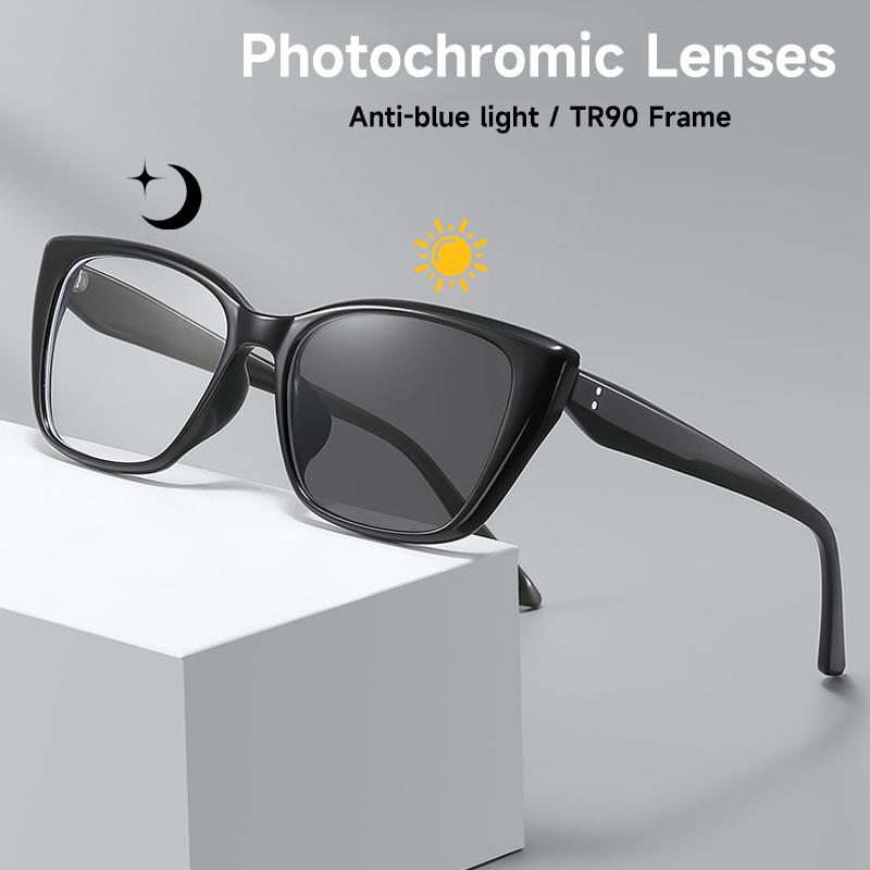 New Photochromic Lenses Anti Blue Light Glasses Women Cat Eye  Frame Block Blue Light Eyewear High Quality Eye Glasses