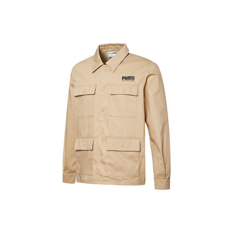 Puma Logo Print Retro Utility Jacket Men Outerwear Pebble-Pattern 534478-20