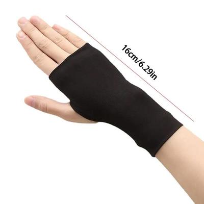 Practical Gloves For Women Summer Driving Solid Color Non-slip Mittens Ice Silk Men Elastic Half Finger