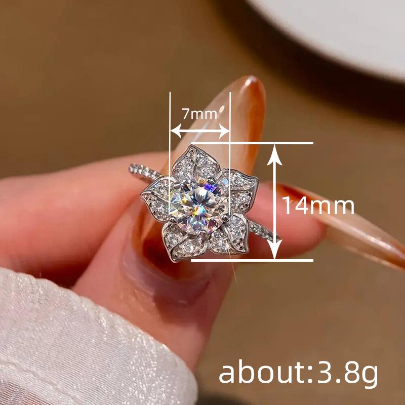 Lady, small fresh Mori ring, camellia lily Korean version jewelry, light luxury commuter style daily style