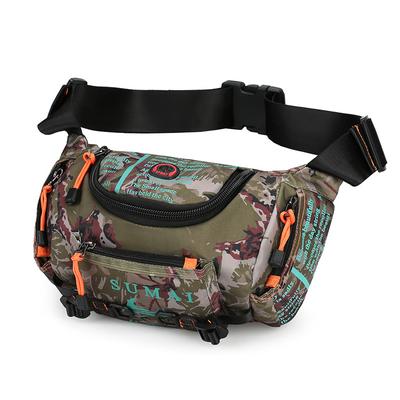 Waterproof Oxford Men's Belt Fanny Pack Shoulder Messenger Bag with Large Capacity for Travel