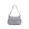 New Champion Fabric Shoulder Bag Unisex Black/Rose Purple/Stone Gray U5CACPU14