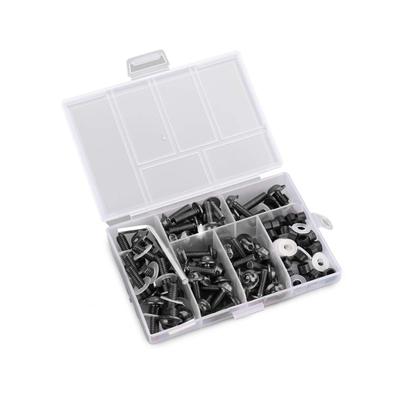 VIPIH 158pcs Motorcycle Sport Bike Windscreen Fairing Bolt Kit Fastener Clip Screw Set Black