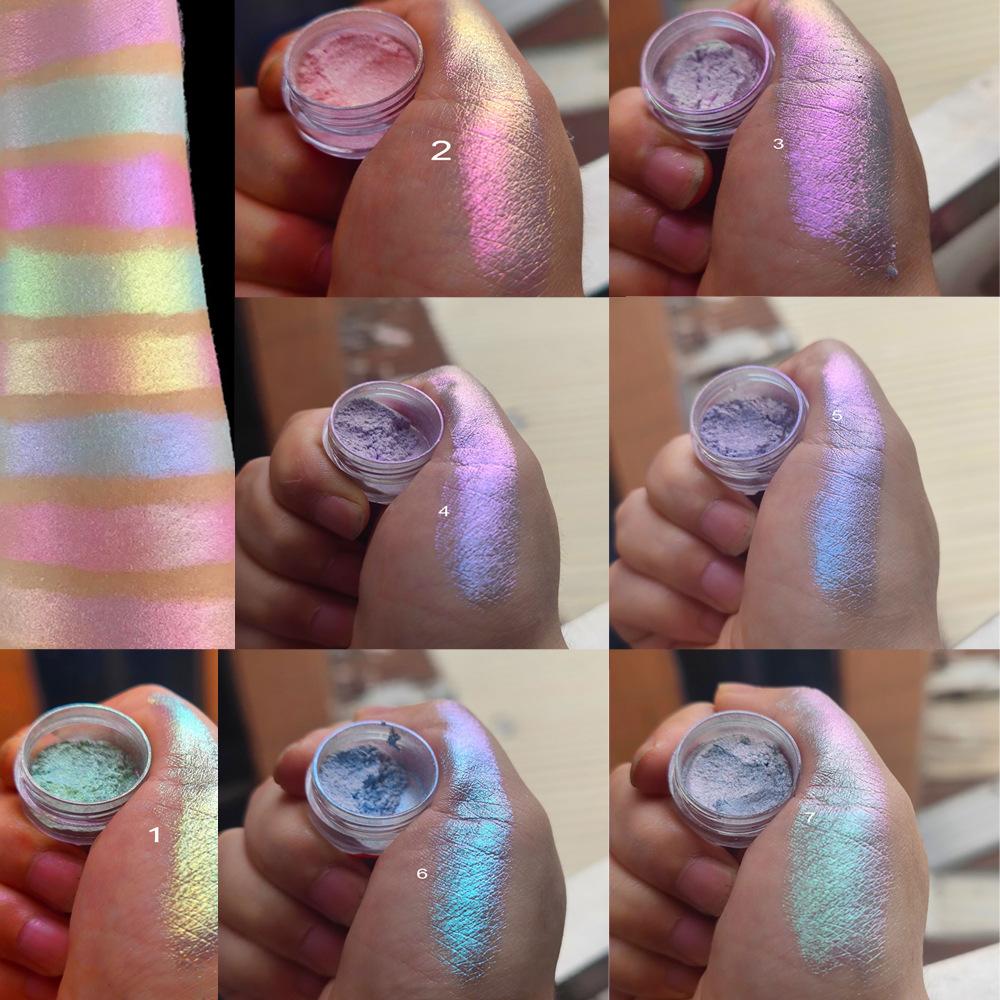 Ombretto Glitter Camaleonte Shimmer Perlescente Per Illuminare Contouring, Colori Metallici Degradé Facile Trucco Occhi Pigro Festival