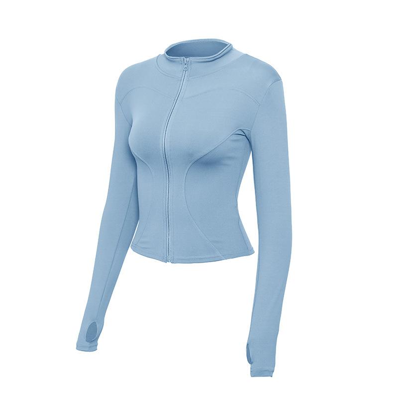 Pilates Yoga Shirt Fleece Jacket Women's Spring Top Skinny Long Sleeve Fitness Quick Dry Jacket Sports Riding