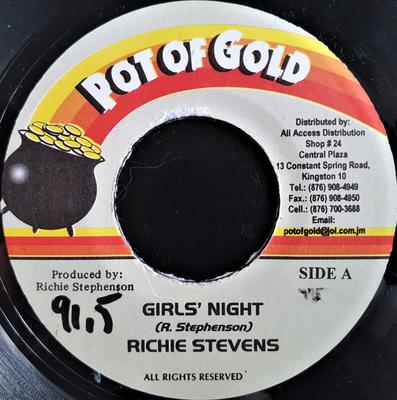 7inch Record RICHIE STEPHENS - Girls Night None Pot Of Gold Jamaica Reggae, Ska & Dub Used