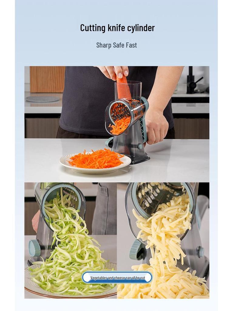 Multi-Function Hand-Crank Vegetable Slicer & Grater