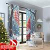 2pcs 2D Flat Printing Merry Christmas Popular Curtain Gnome Heart Winter Holiday Romance 100% Polyester Without Electricity
