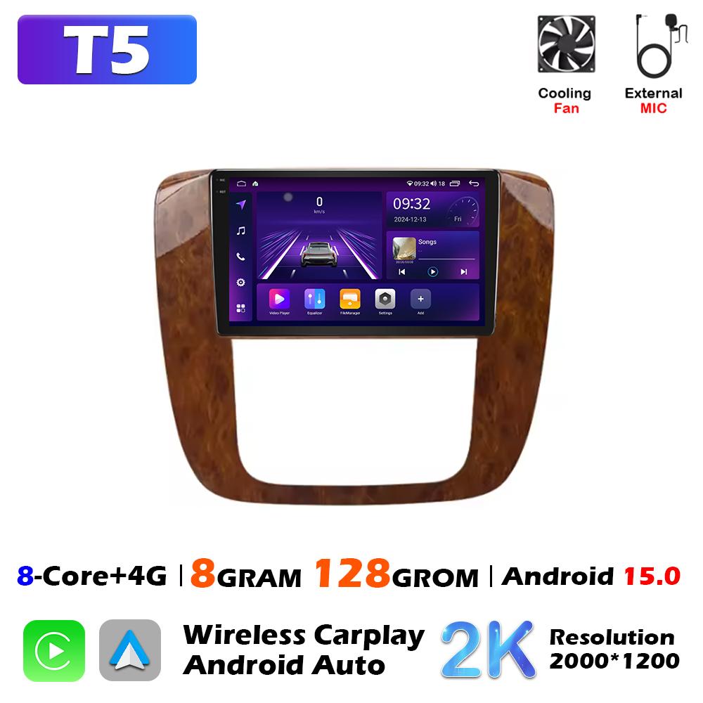 Android 15 Car Radio For GMC Yukon Sierra Chevrolet Tahoe 2007-2012 Carplay Multimedia Video Player Navigation GPS Stereo WIFI4G Anj123