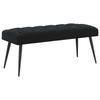 Bench with Button Tufting Black 110 X 40 X 46 Cm Velvet