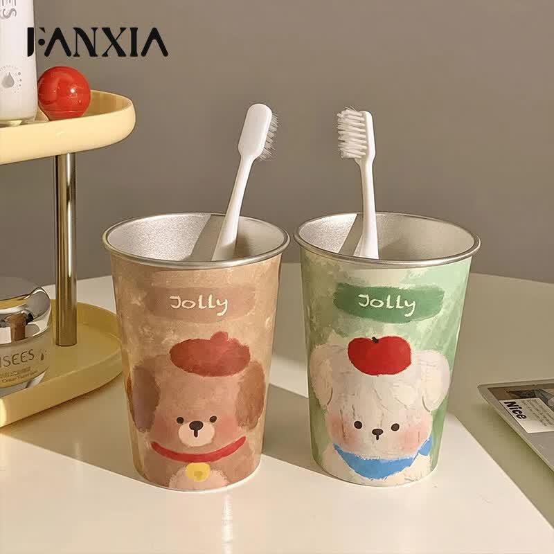 Stainless Steel Oral Rinse Cups (Pair)