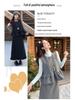 Elegant Retro Polka Dot Three-Piece Set: Vest, Base Layer, Slimming Skirt - Korean Style Autumn/Winter Fashion