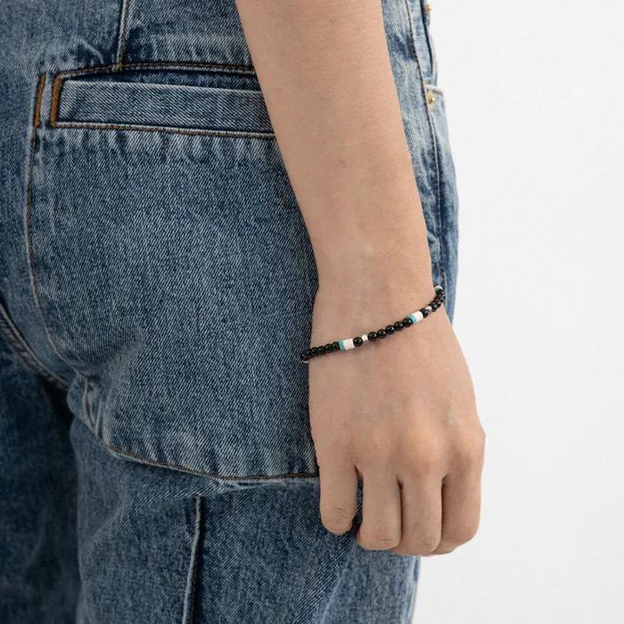 [Unisex] Onyx and gemstone bracelet