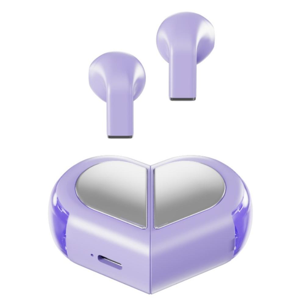 Deformation Design Heart Wireless Earbuds Mini Size Rotatable Earphones  For Small Ears